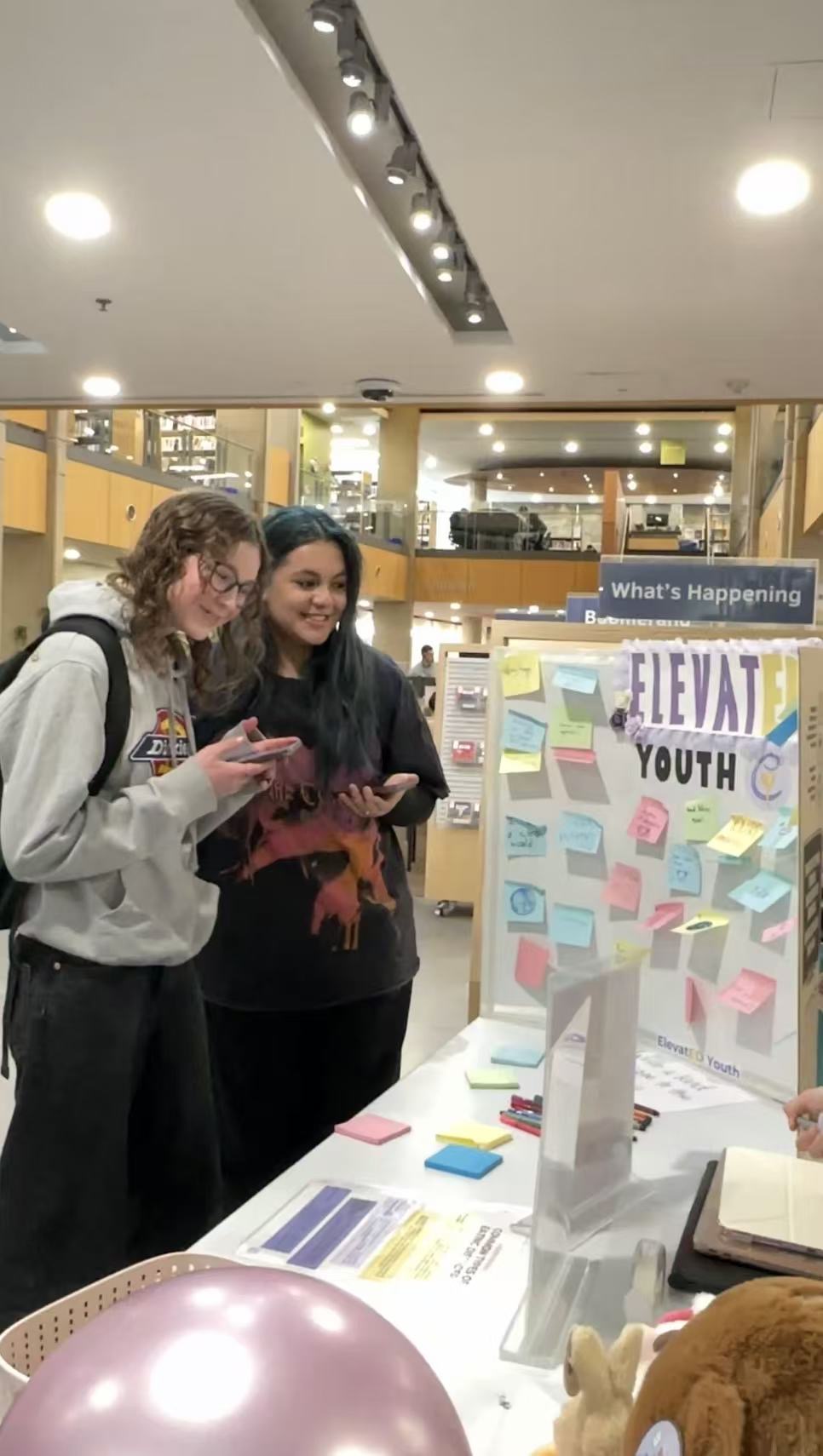 ElevatED Youth's sticky-note board with community
