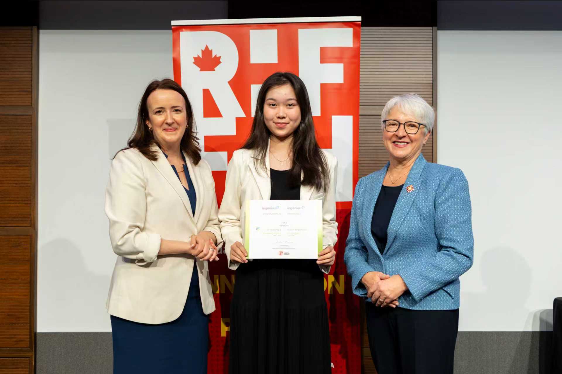 ElevatED Youth founder at the Ingenious+ / Rideau Hall Foundation event